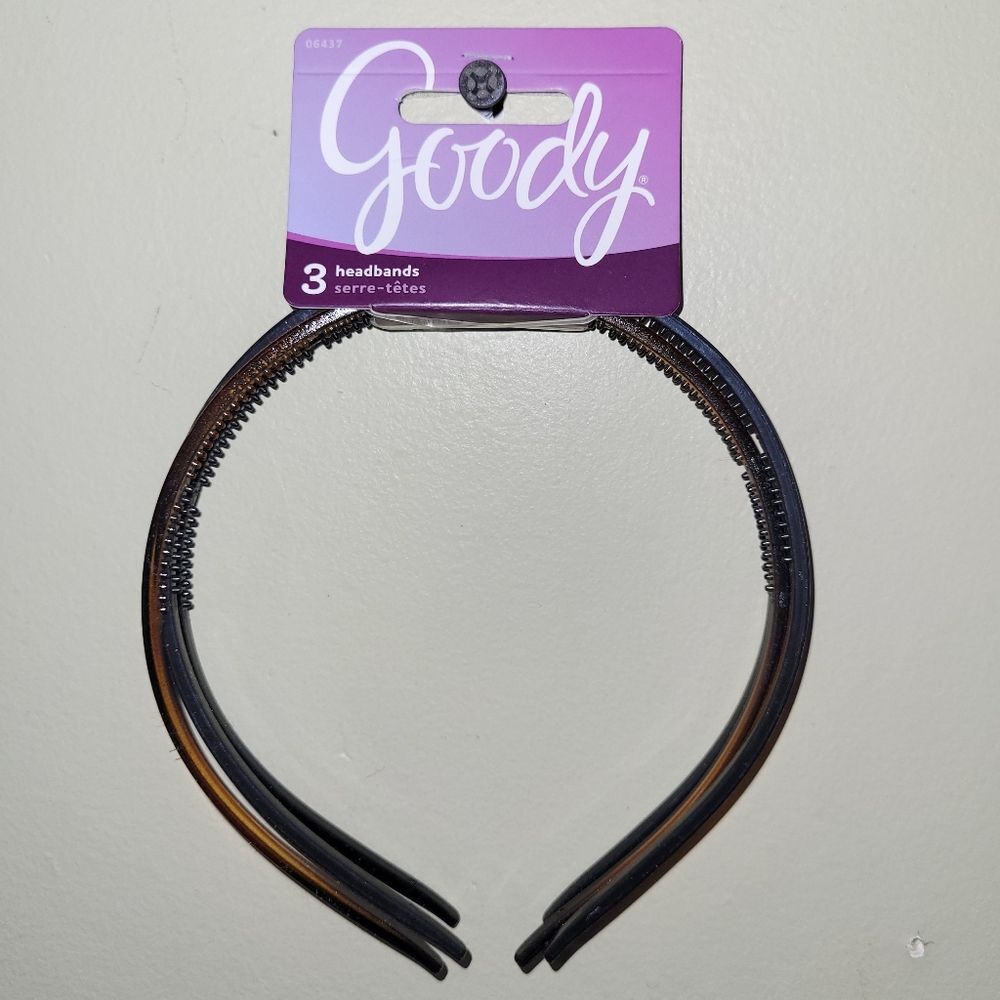 Goody 3 classic skinny headbands NWT